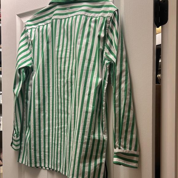 Tyler Boe Green and White Striped Blouse NWT Size Small - Picture 7 of 11